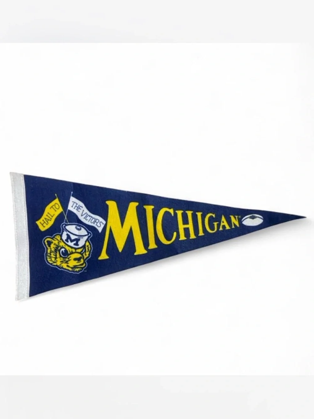 Vintage Michigan Wolverines Hail to the Victors Football Mini Pennant